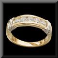Matching 14K Two Tone 1/2ctw Diamond Bands for Ladies and Men