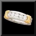 reverse Diamond Wedding Band