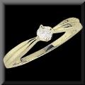 Yellow Gold Directional Set Promise Ring