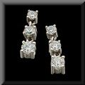 For Your Past, Present and Future Genuine Diamond Earrings 1ctw 14K