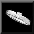 white gold Modern Solitaire Diamond ring