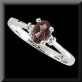 Lovely Rhodolite Garnet and Diamond Ring in Cool 14K White Gold