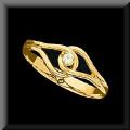 Romantic Love Knot Diamond Promise Ring in 14K Yellow or White Gold