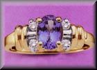 Luscious Tanzanite and Diamond Ring in 14K Yellow Gold